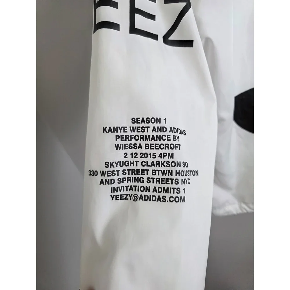 Adidas X Kanye West Yeezus‎ Tour Wind Jacket Size M White Black Windbreaker Rare